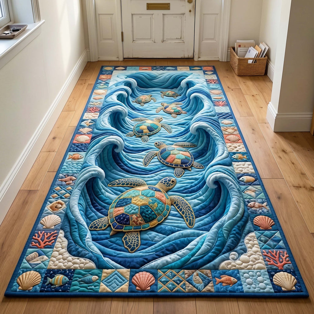 Ocean Swirl Runner Rug - Nature Design | Serene Runner Rug