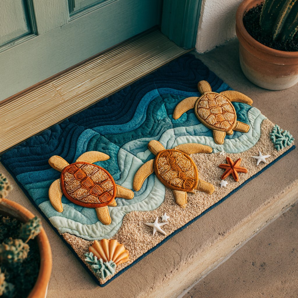 Ocean Turtle Doormat - Cute Animal Design | Printed Welcome Doormat