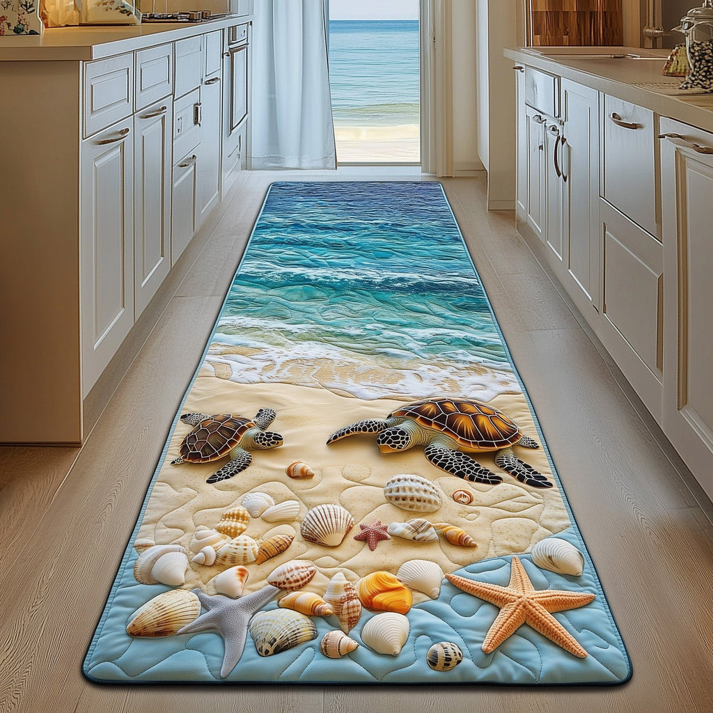 Ocean Turtle Runner Rug - Cute Pet Design | Animal Printed Runner Rug