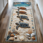 Ocean Turtle Runner Rug - Cute Pet Design | Animal Printed Runner Rug