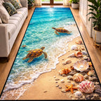 Ocean Turtle Runner Rug - Cute Pet Design | Animal Printed Runner Rug