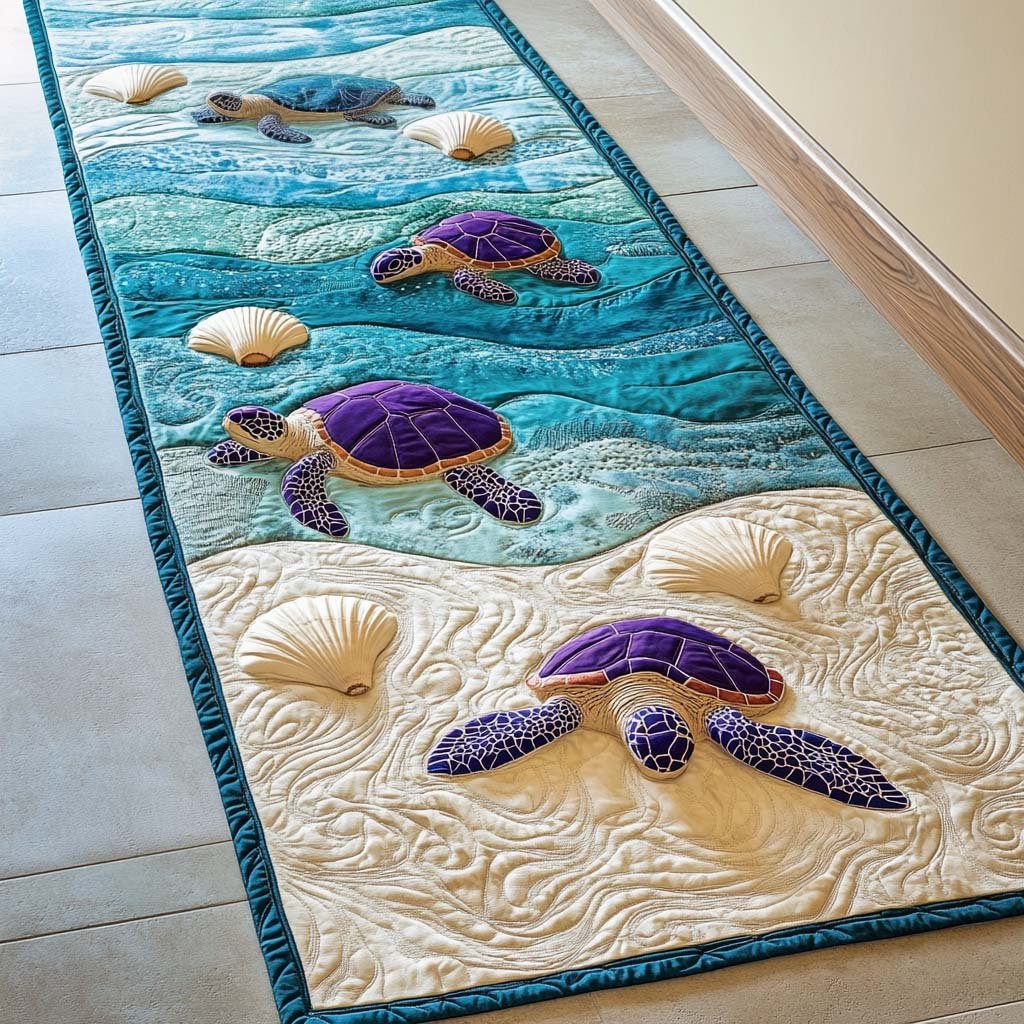 Ocean Wanderer Runner Carpet Runner Rug - Cute Pet Design | Animal Printed Runner Rug