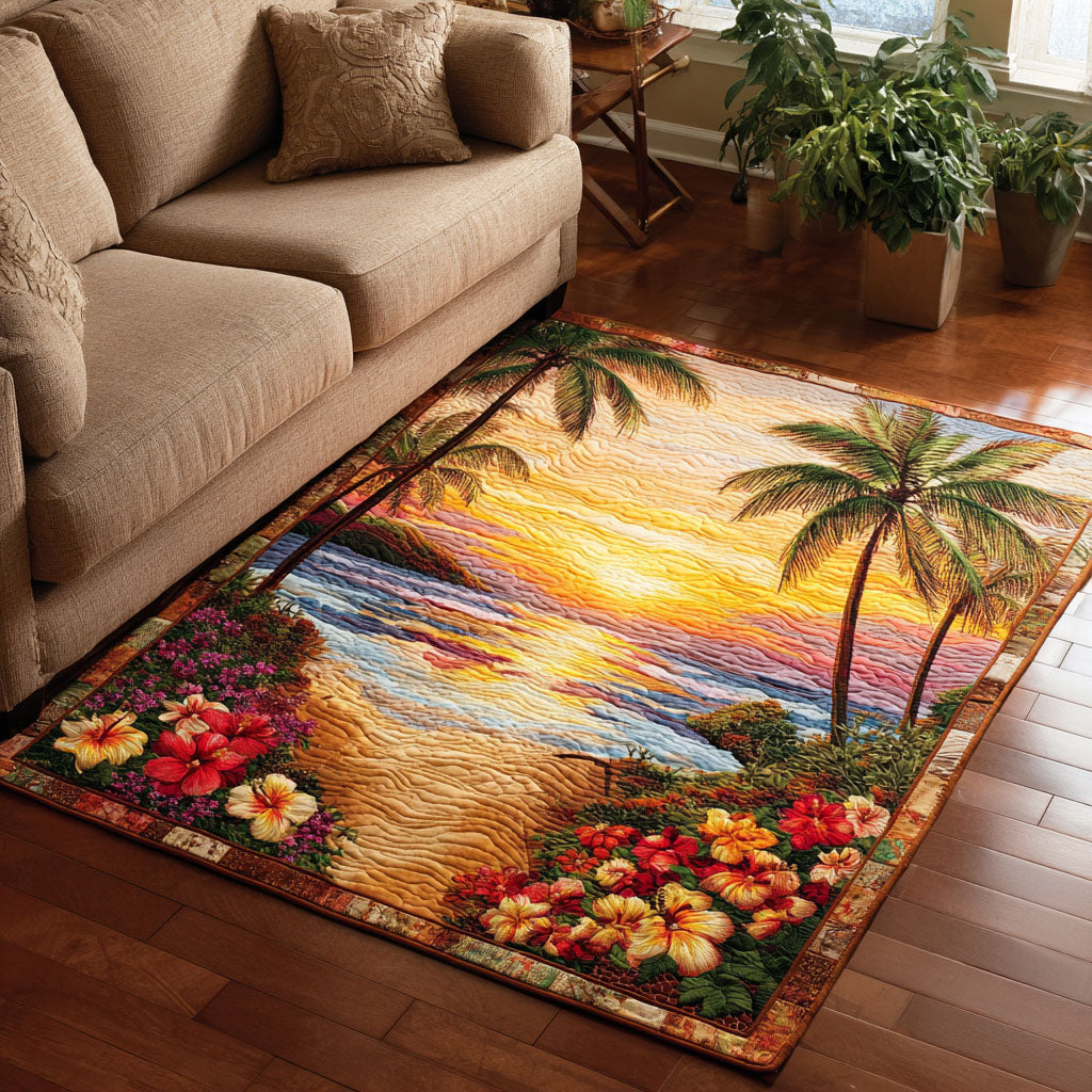 Ocean Whisper area rug in a living room