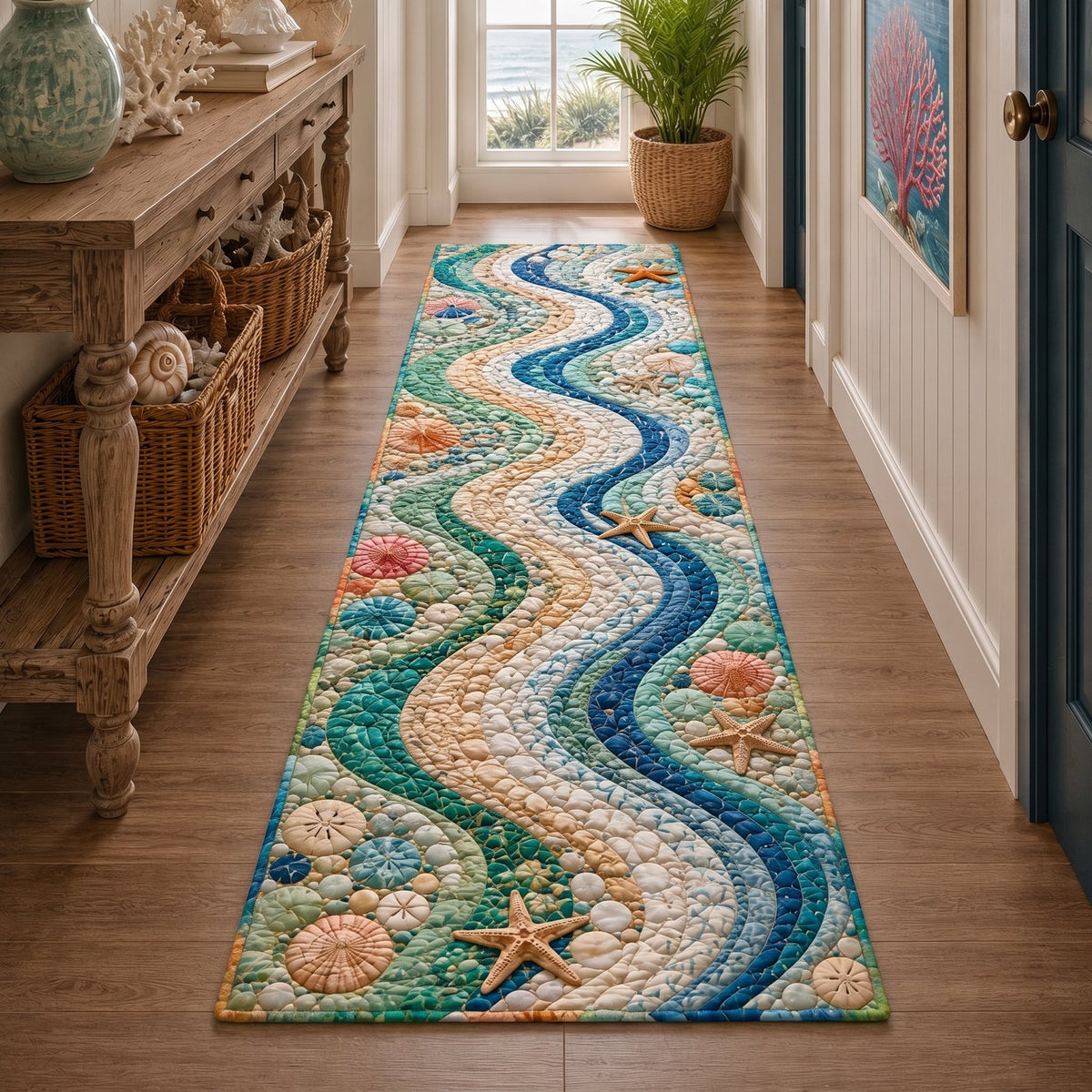 Ocean Whisper Runner Carpet Runner Rug - Cute Pet Design | Animal Printed Runner Rug