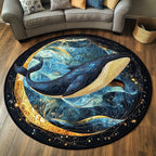 Oceanic Dream Round Mat Rug - washable non-slip printed rug