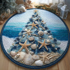 Oceanic Evergreen Round Mat Rug - washable non-slip printed rug