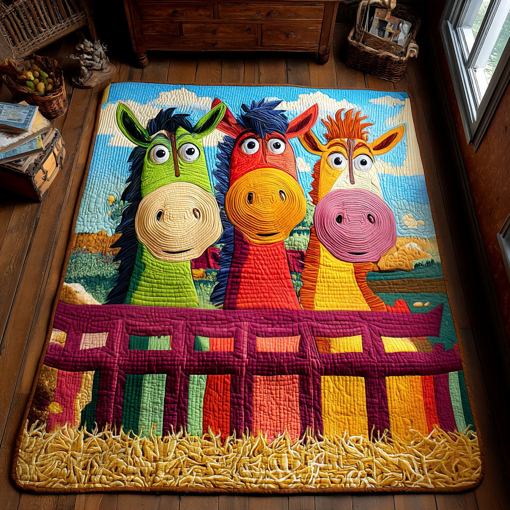 Old Fence Ponnies area rug in a living room