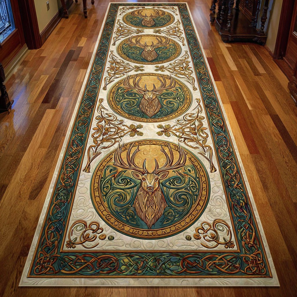 Opaline Crest Runner Carpet Runner Rug - Cute Pet Design | Animal Printed Runner Rug
