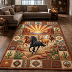 Open Range area rug in a living room