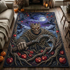 Orchard Reaper area rug in a living room