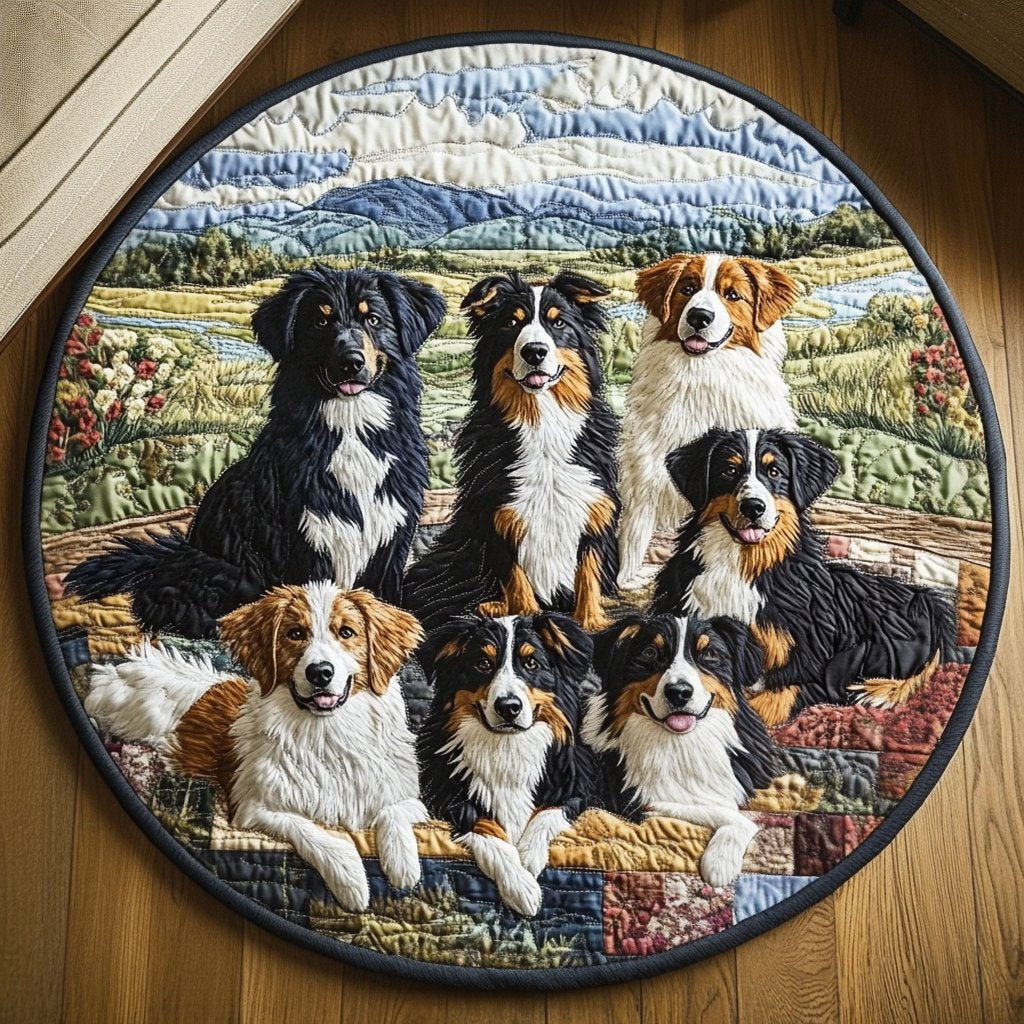 Outback Paws Round Mat Rug - washable non-slip printed rug