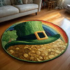 Over The Rainbow Round Mat Rug - washable non-slip printed rug