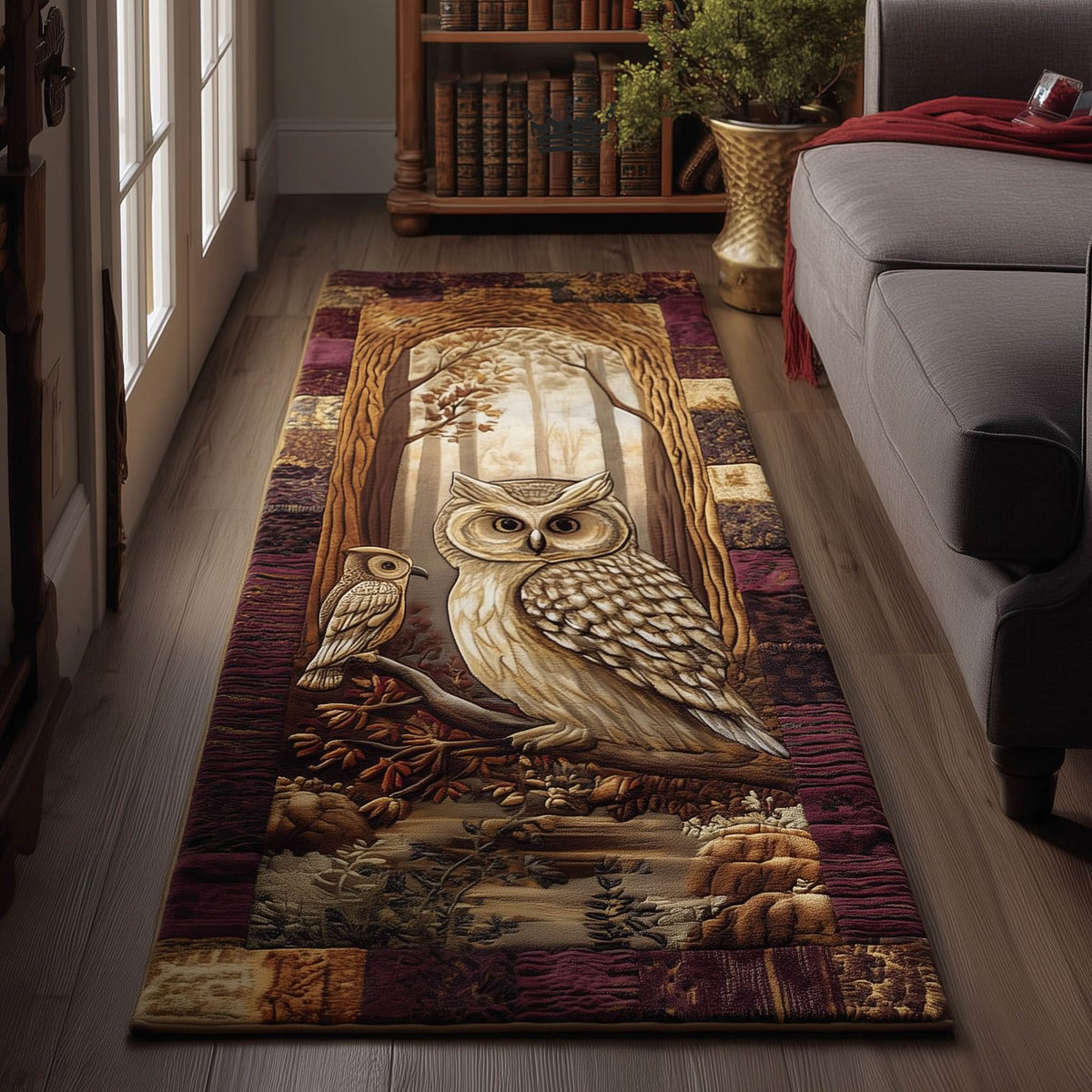 Owl Runner Rug - Cute Pet Design | Animal Printed Runner Rug