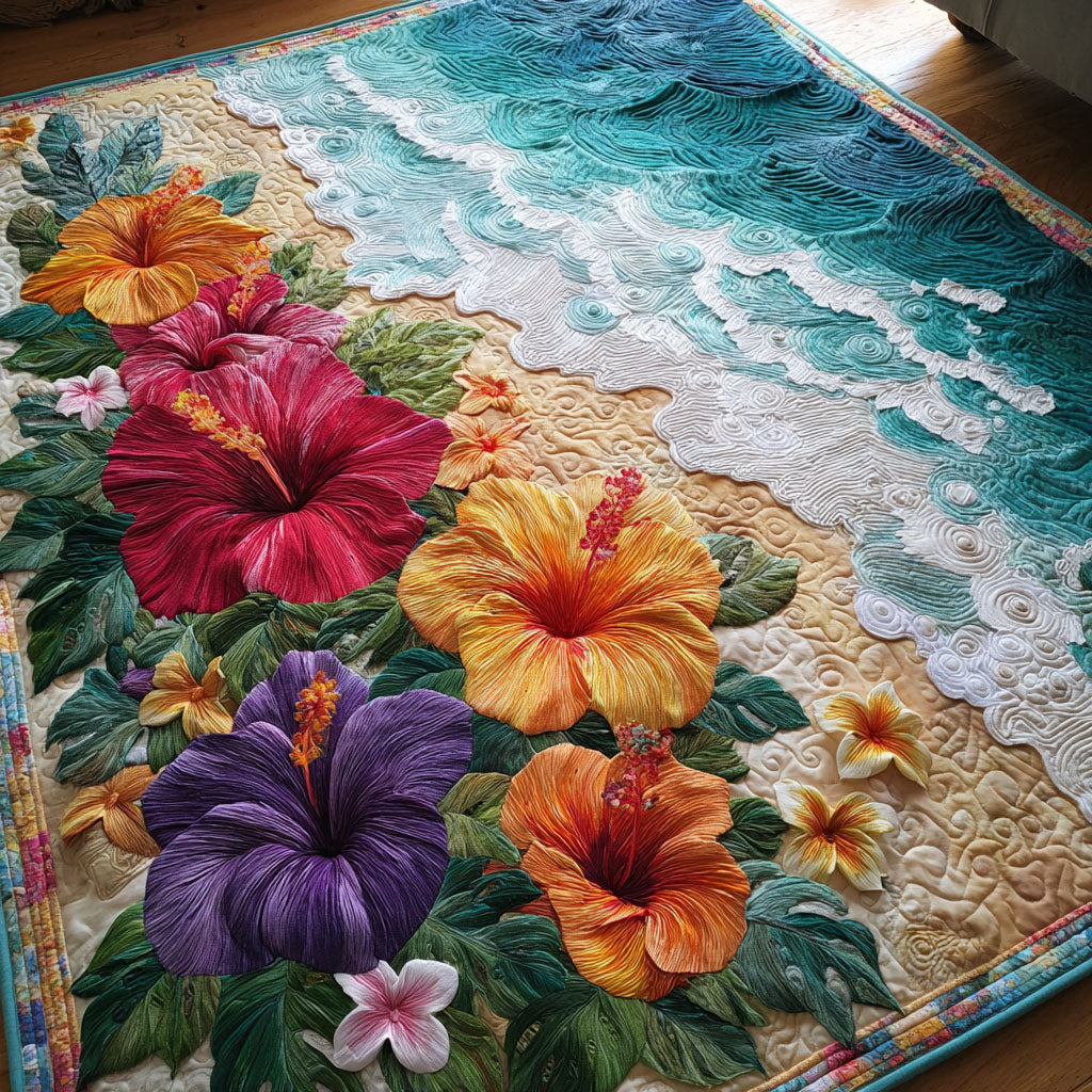 Palm Breeze area rug in a living room