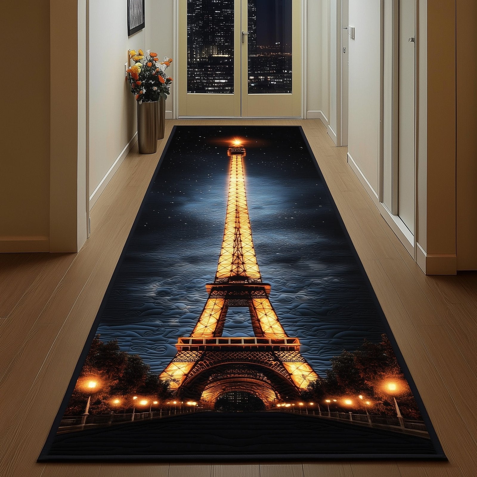 Paris By Night Runner Rug - Nature Design | Serene Runner Rug