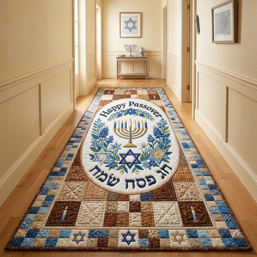 Passover Blessings Runner Rug - Nature Design | Serene Runner Rug