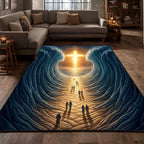 Passover Grace area rug in a living room