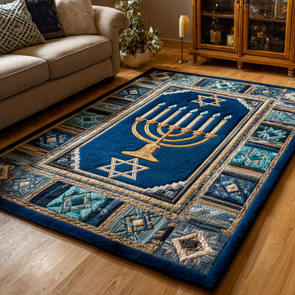 Passover Harmony area rug in a living room