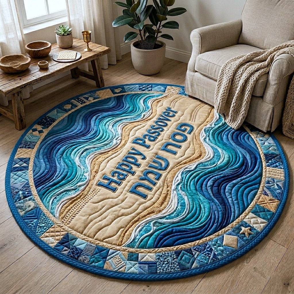 Passover Heritage Round Mat Rug - Nature Design | Serene Home Decor