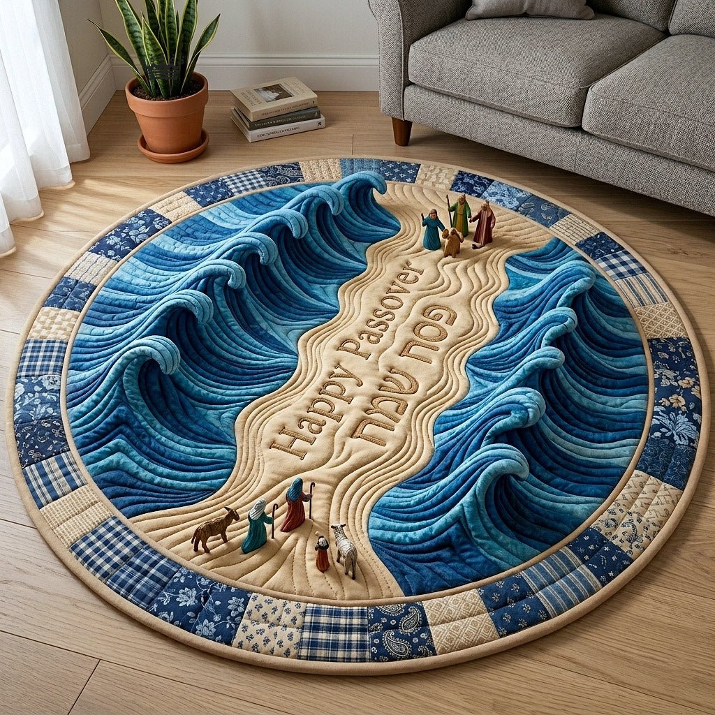Passover Heritage Round Mat Rug - Nature Design | Serene Home Decor