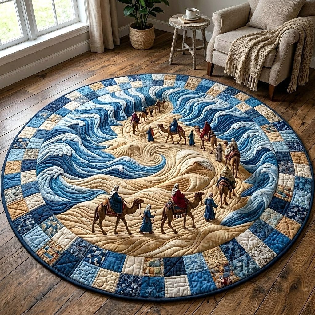 Passover Heritage Round Mat Rug - Nature Design | Serene Home Decor