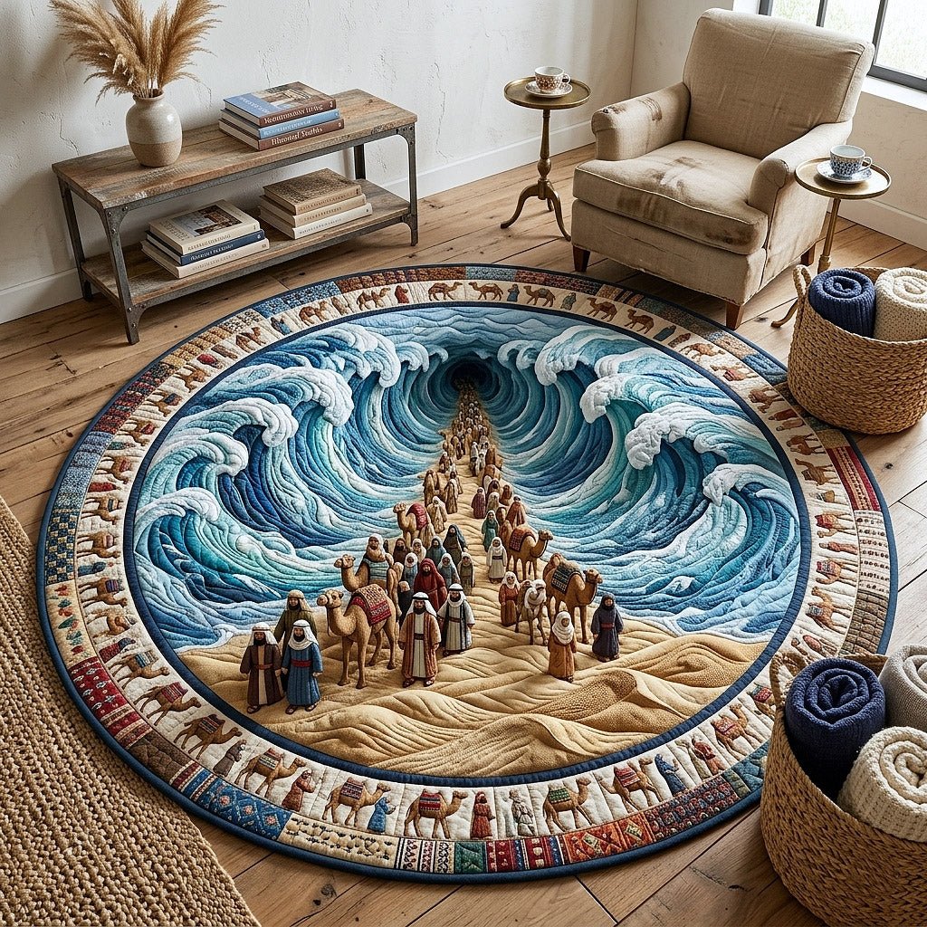 Passover Heritage Round Mat Rug - Nature Design | Serene Home Decor