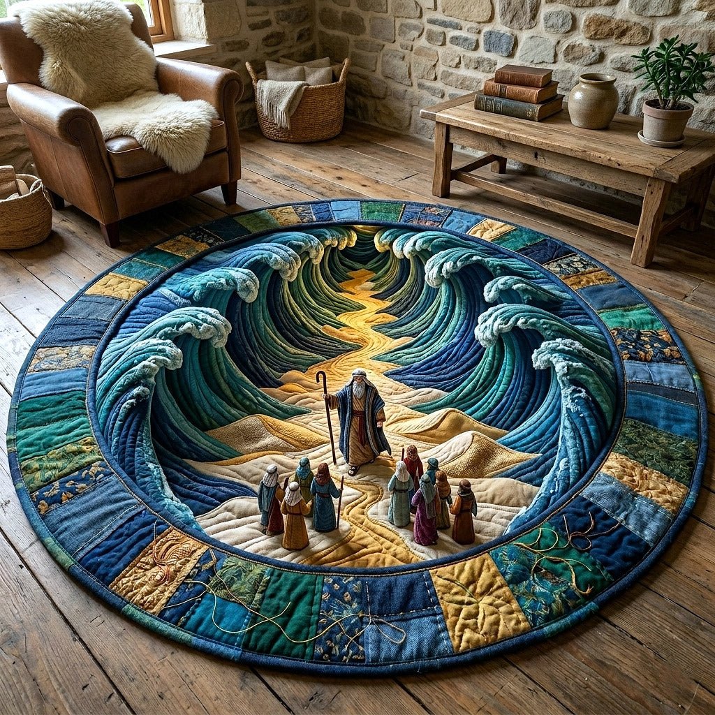 Passover Heritage Round Mat Rug - Nature Design | Serene Home Decor