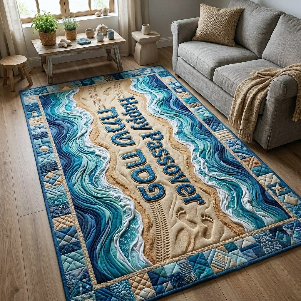Passover Seder area rug in a living room