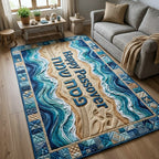 Passover Seder area rug in a living room