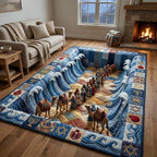 Passover Seder area rug in a living room