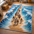 Passover Spirit area rug in a living room
