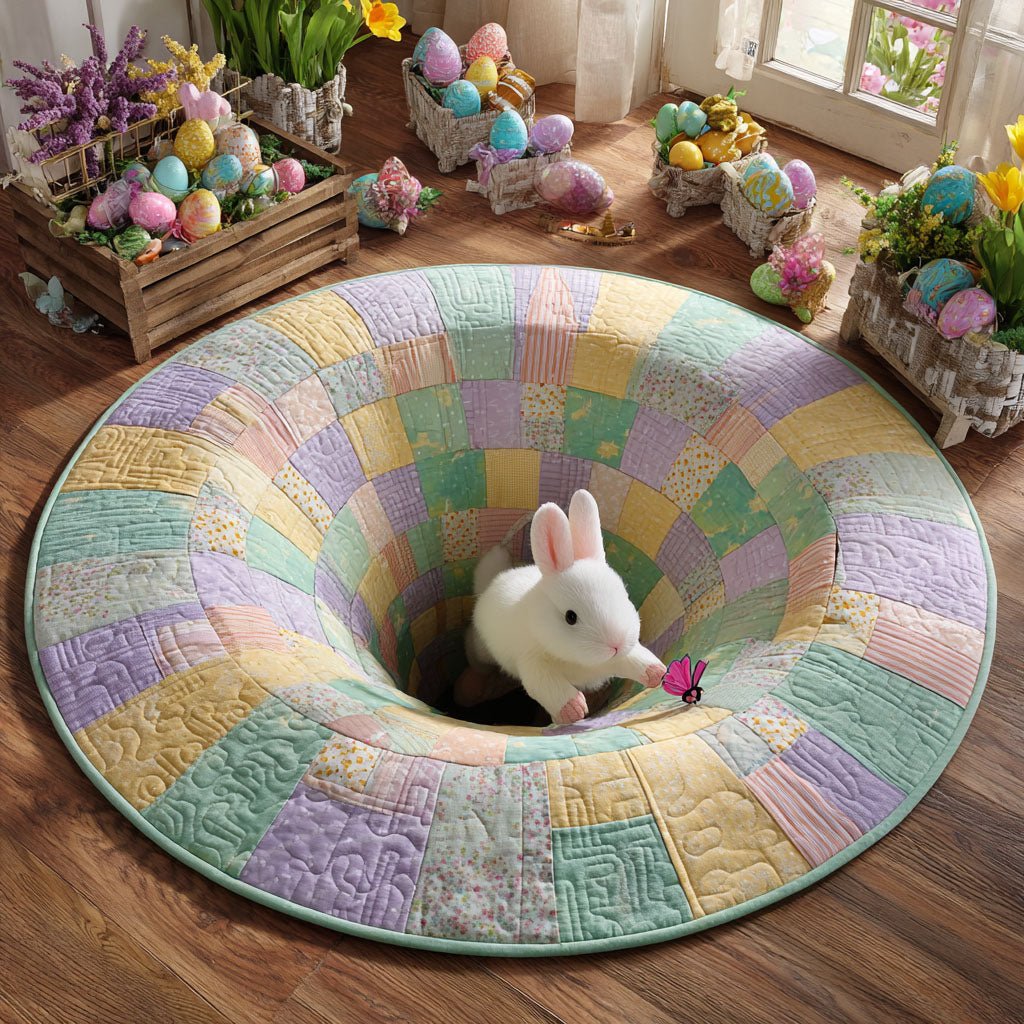 Pastel Garden Dreamscape Round Mat Rug - washable non-slip printed rug