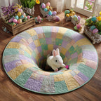 Pastel Garden Dreamscape Round Mat Rug - washable non-slip printed rug