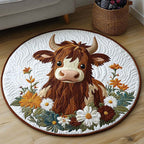 Pasture Pals Round Mat Rug - washable non-slip printed rug