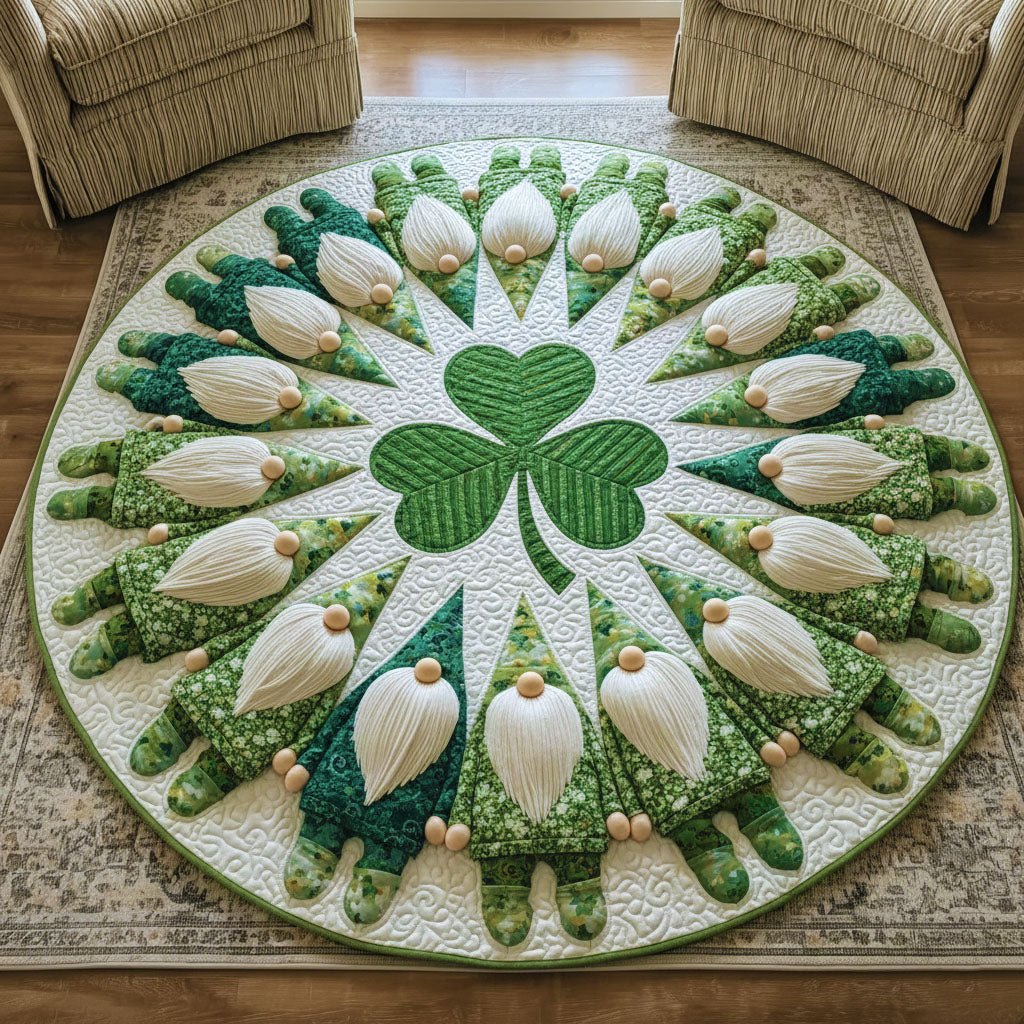 Patrick Holiday Christmas Round Mat Rug - washable non-slip printed rug