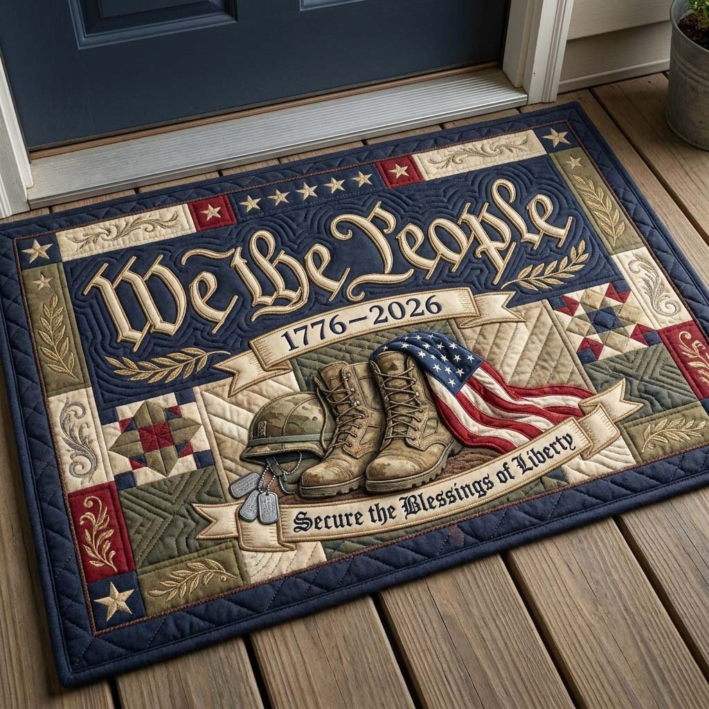 Patriot Eagle Doormat - Patriotic Design | Printed Welcome Doormat