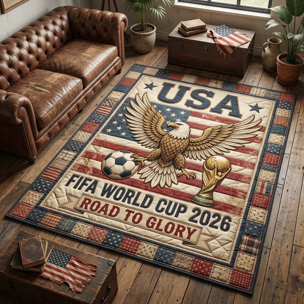 Patriot Glory area rug in a living room