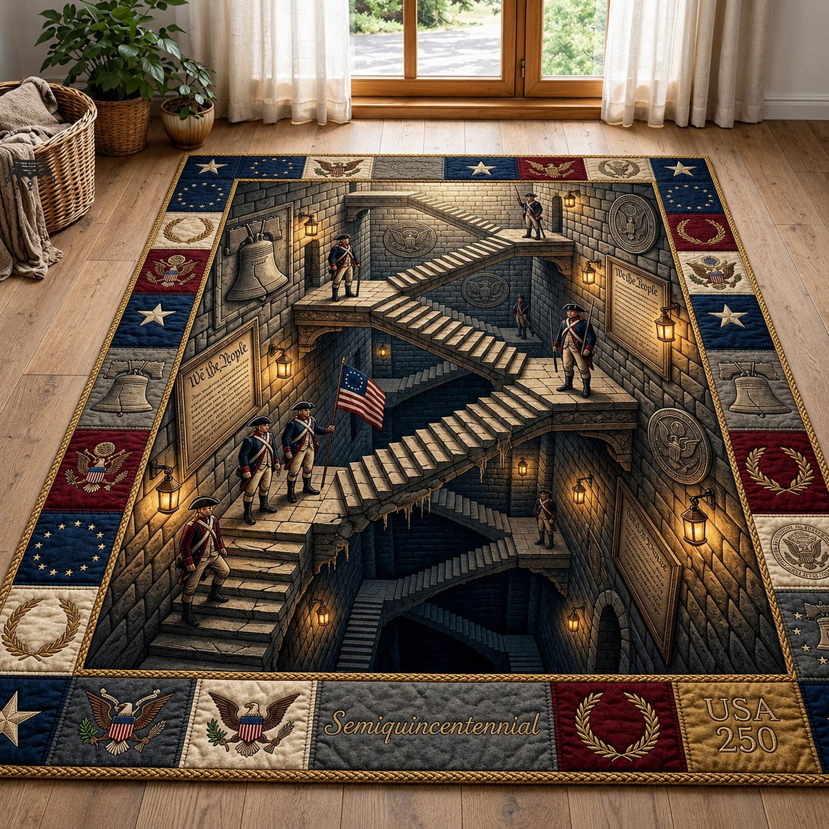 Patriot Honor area rug in a living room