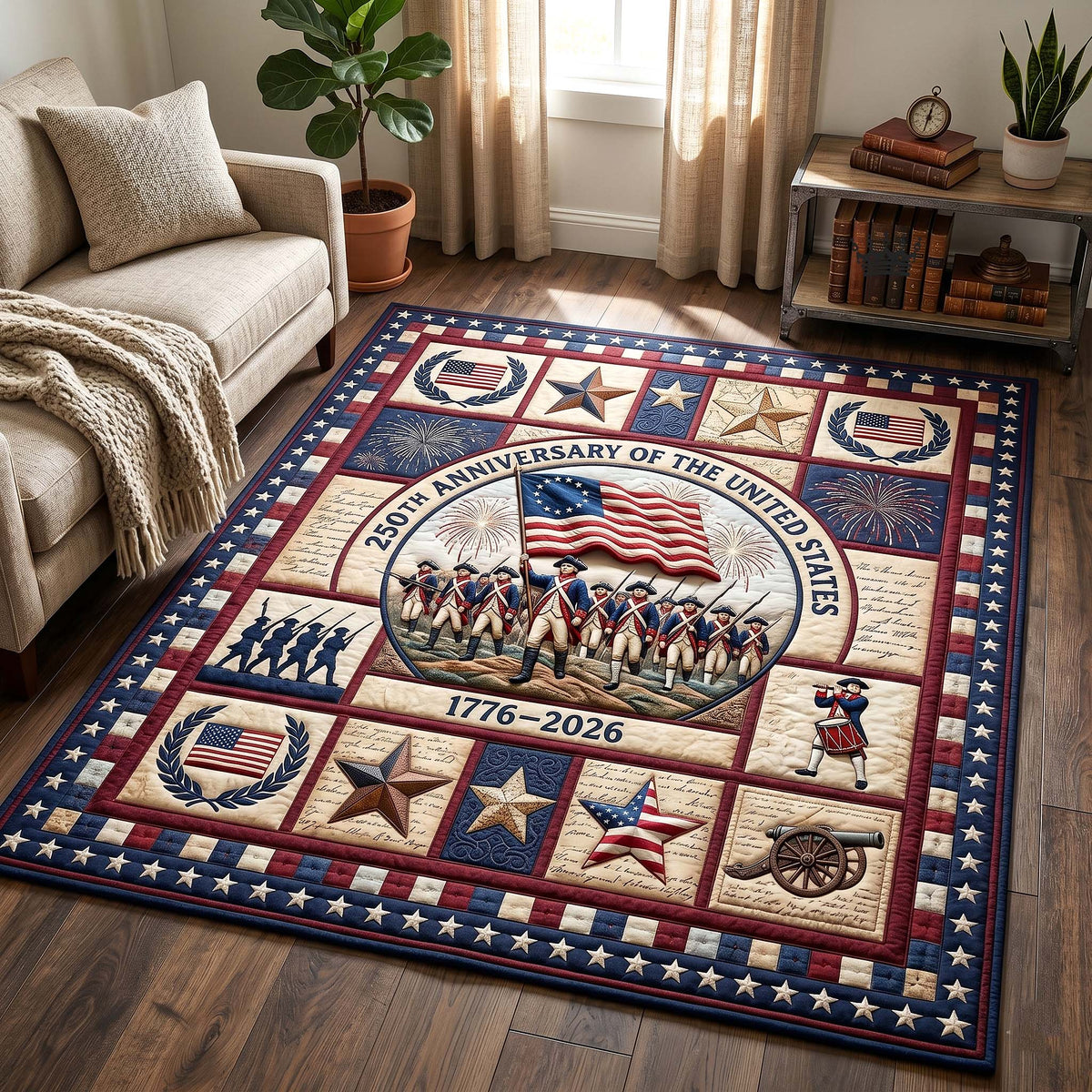 Patriot Legacy area rug in a living room