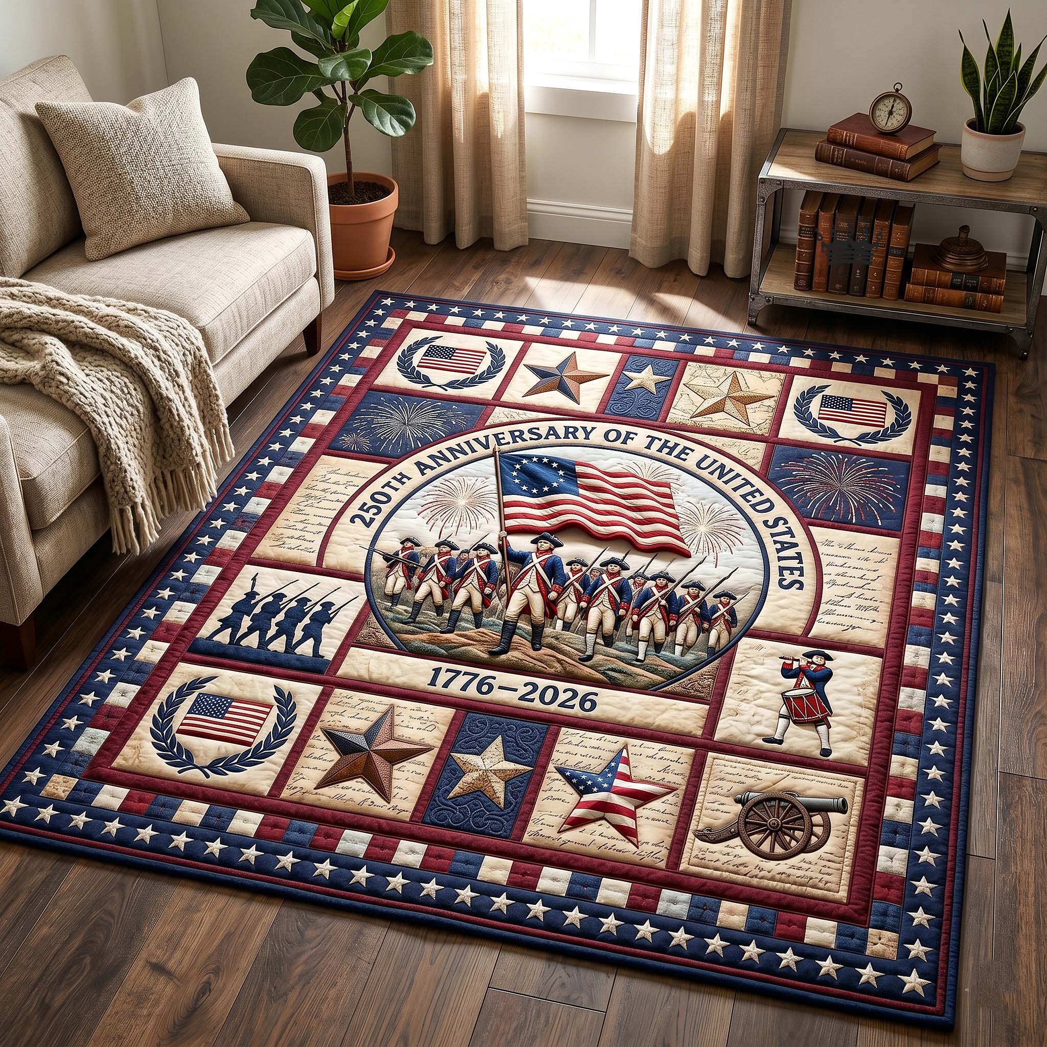 Patriot Legacy area rug in a living room