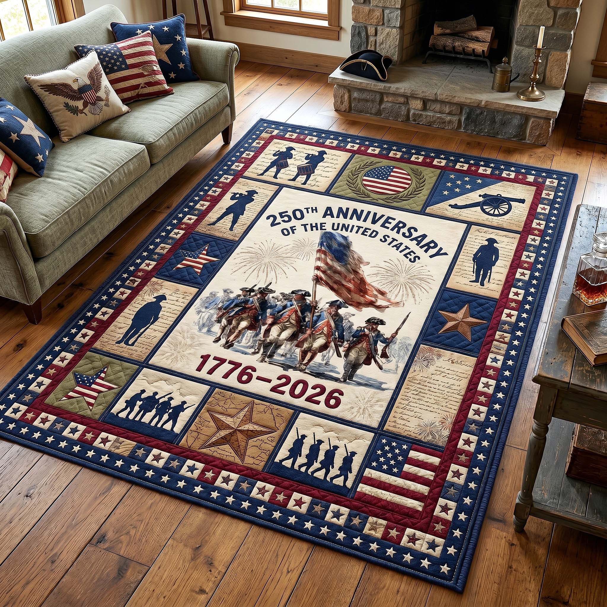 Patriot Legacy area rug in a living room