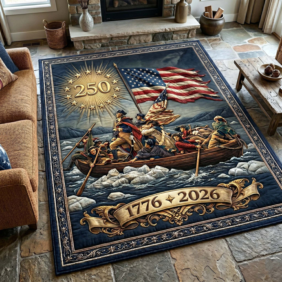 Patriot Legacy area rug in a living room