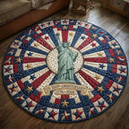 Patriot Legacy Round Mat Rug - washable non-slip printed rug