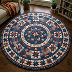 Patriot Legacy (Design 3) Round Mat Rug - washable non-slip printed rug