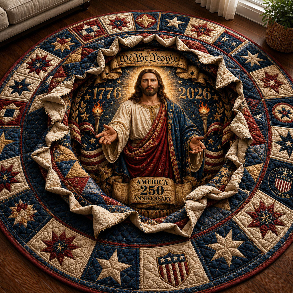 Patriot Savior America 250 Round Mat Rug GFTOHNL294