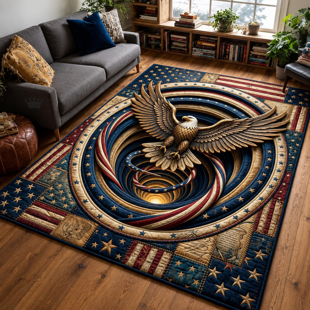 Patriot Spirit area rug in a living room