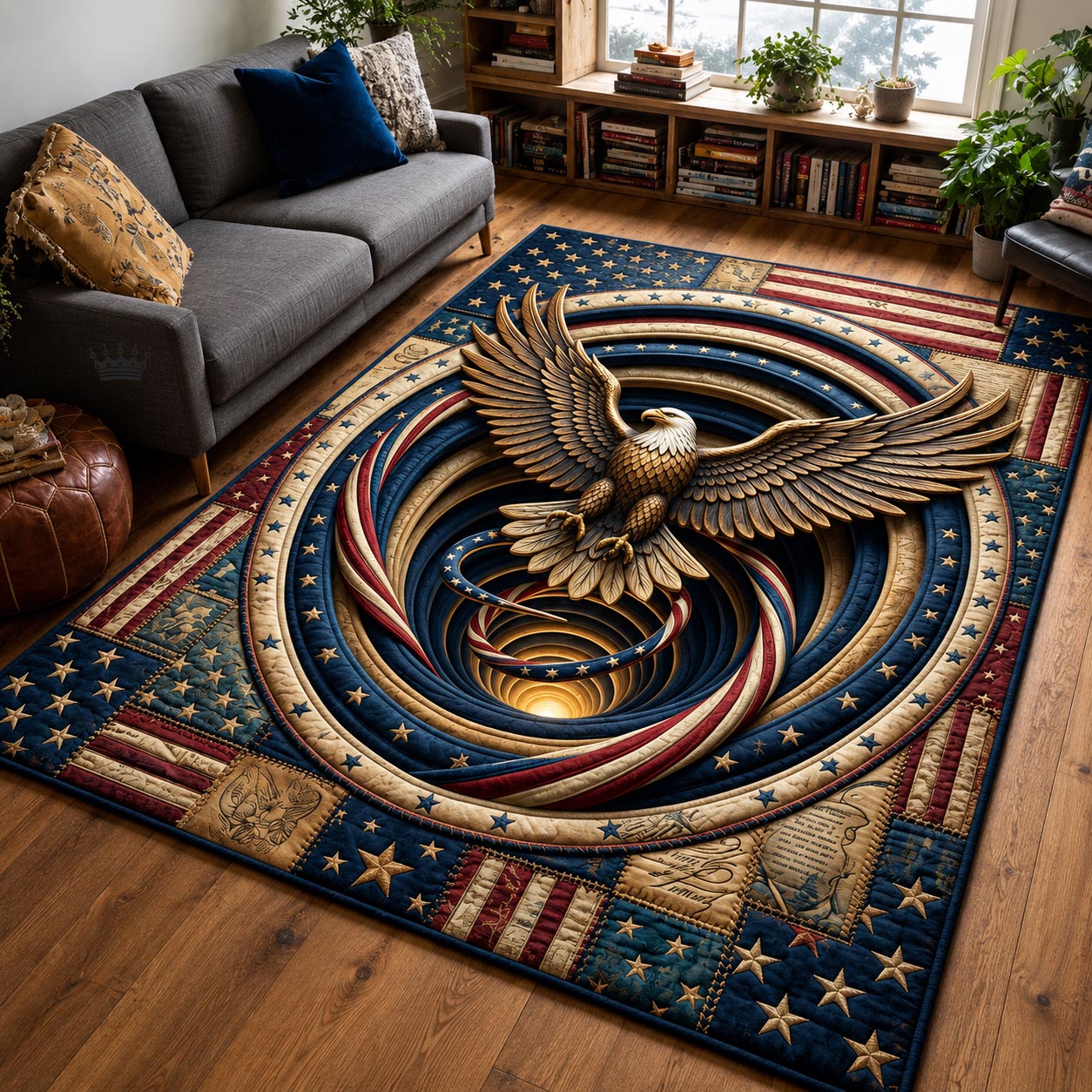 Patriot Spirit area rug in a living room