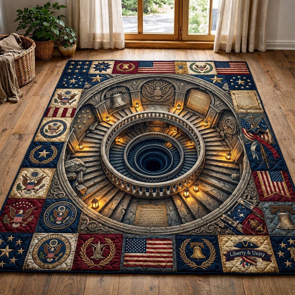 Patriot Valor area rug in a living room