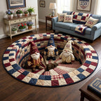 Patriotic Legacy Round Mat Rug