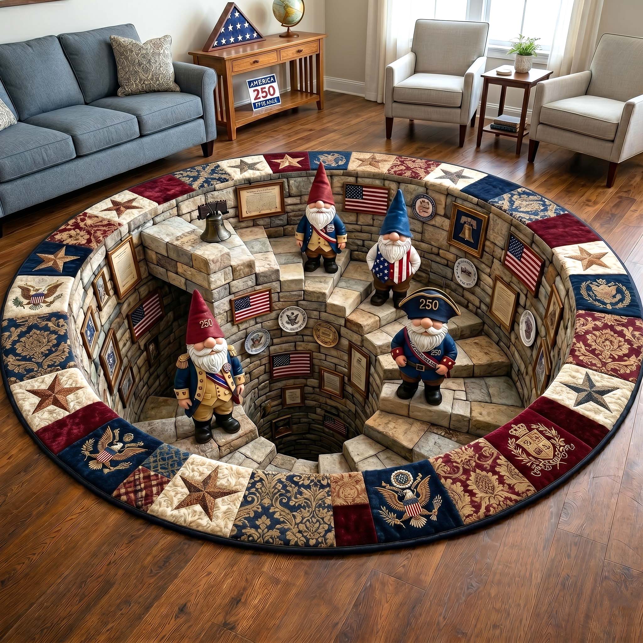 Patriotic Legacy Round Mat Rug GFTOTP18965